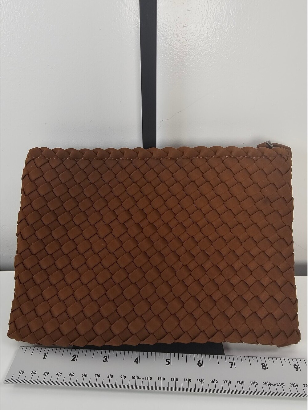 NAGHEDI Woven Cosmetic/ Utility Pouch in Brown